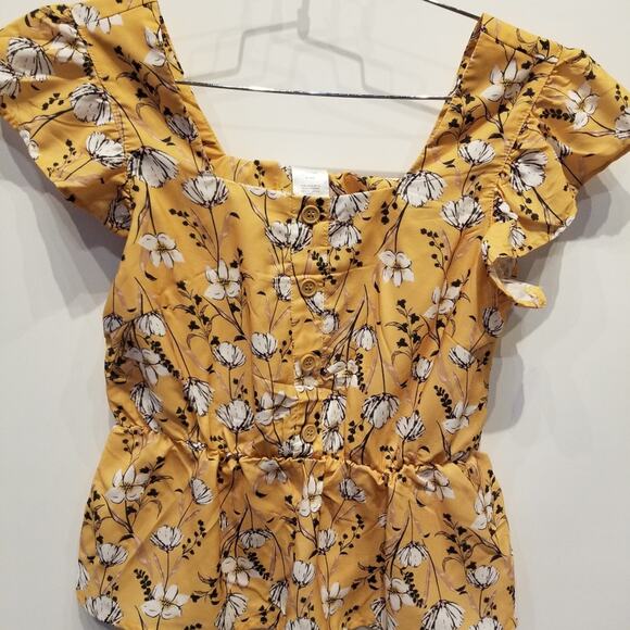 Floral Yellow Sleeveless Top Juniors Size M - Picture 3 of 7